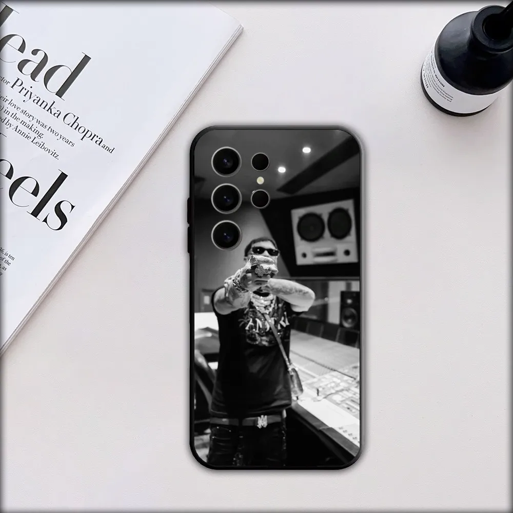 Singer A-Anuel A-AA Phone Case For Samsung S21,S22,S23,S24,S30,Ultra,S20,S30,Plus,S21 Fe,Note20 5G black Cover