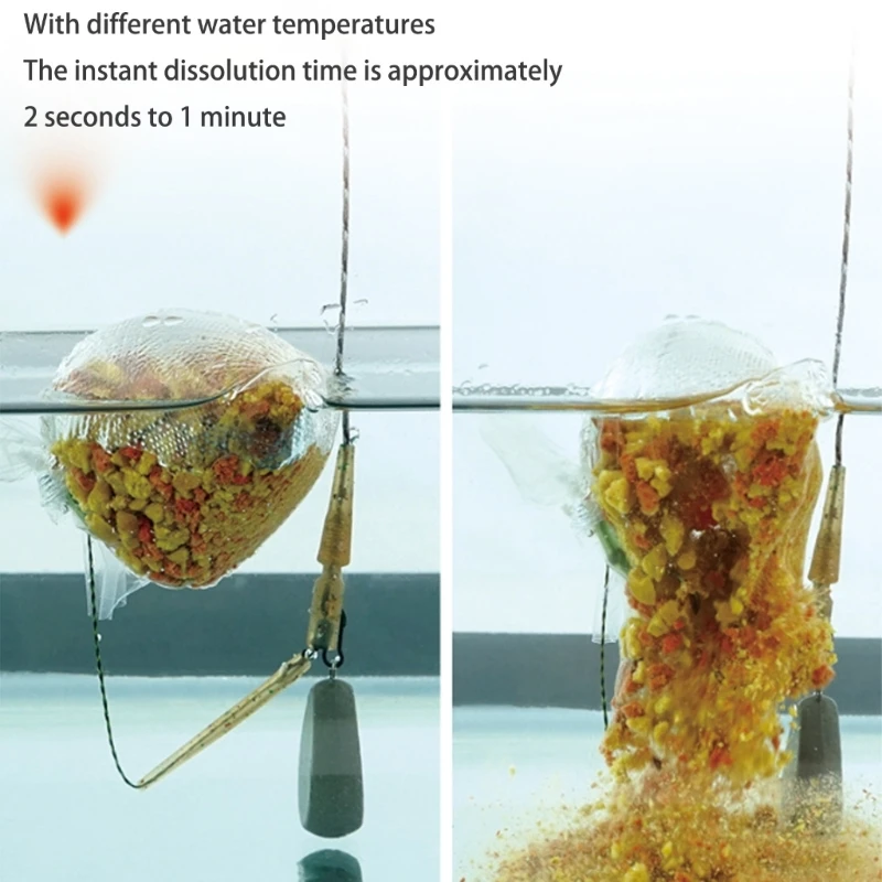 

20Pcs Fast Dissolving PVA Bags Quick Water Soluble Baits Bags None Residues