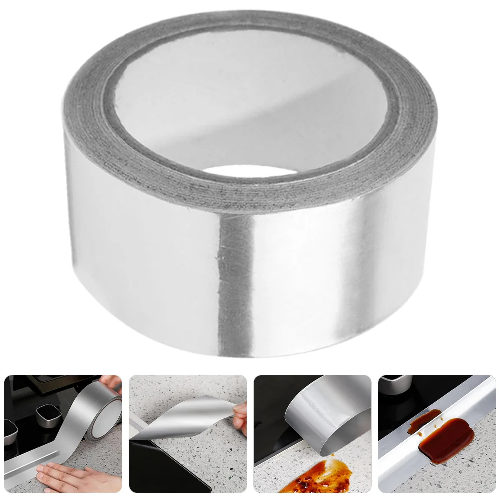 1 Roll Aluminum Foil Tape Thick Adhesive High Temperature Resistant Aluminum Tape for Ductwork Hvac Electrical Insulation