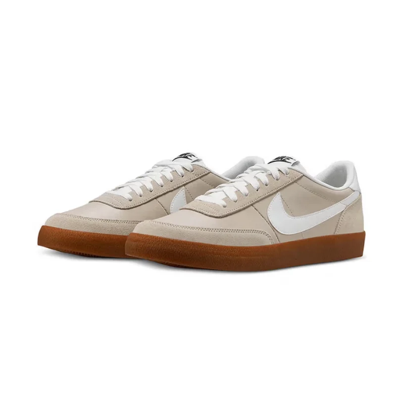 

Nike's New High-Quality Leather Upper, Wear-Resistant Rubber Outsole, Outdoor Men's Skateboarding Shoes, Killshot2 J Crew, Comfortable Foot Feel, Travel Training Shoes, Brown Main Color with White Swoosh, Casual Retro Tennis-Style Sneakers, Versatile Hf42