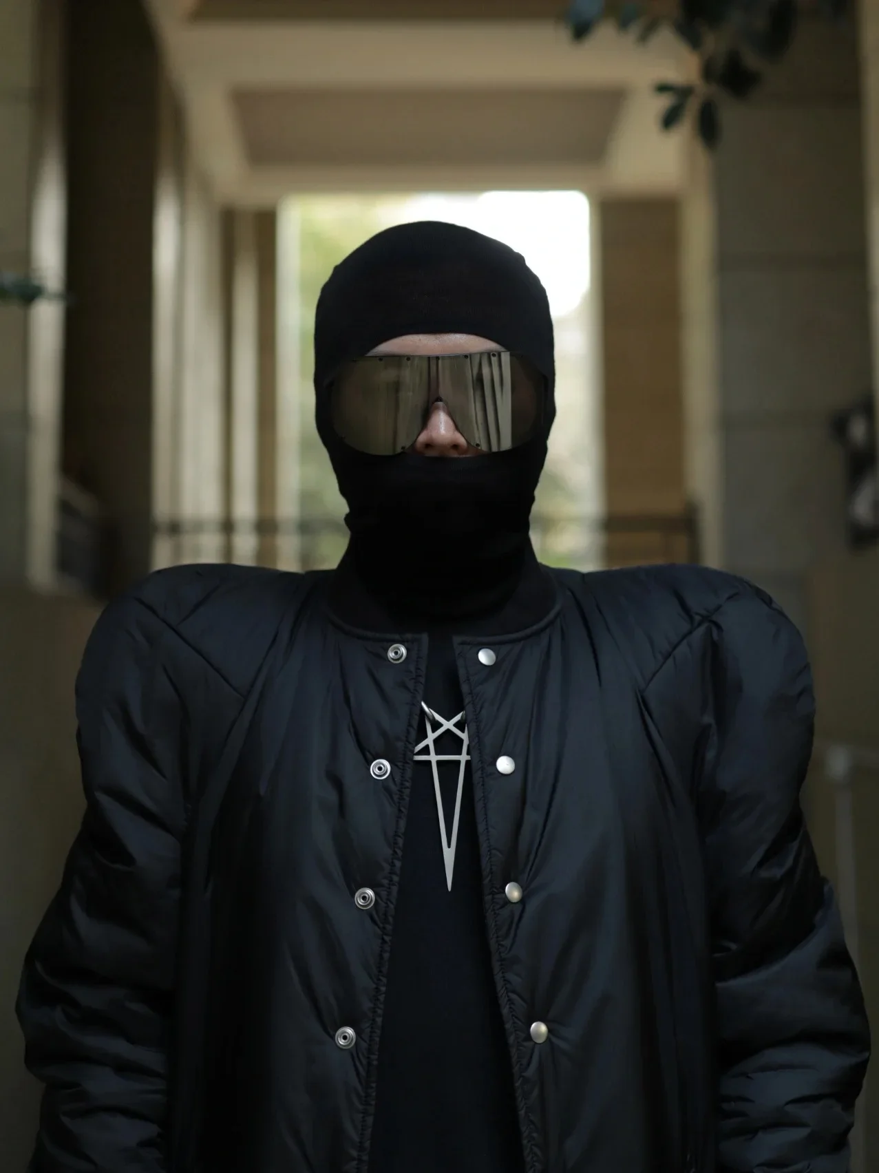 High version rick pentagram retro silver ro necklace niche men's accessories fashion owens high-end temperament