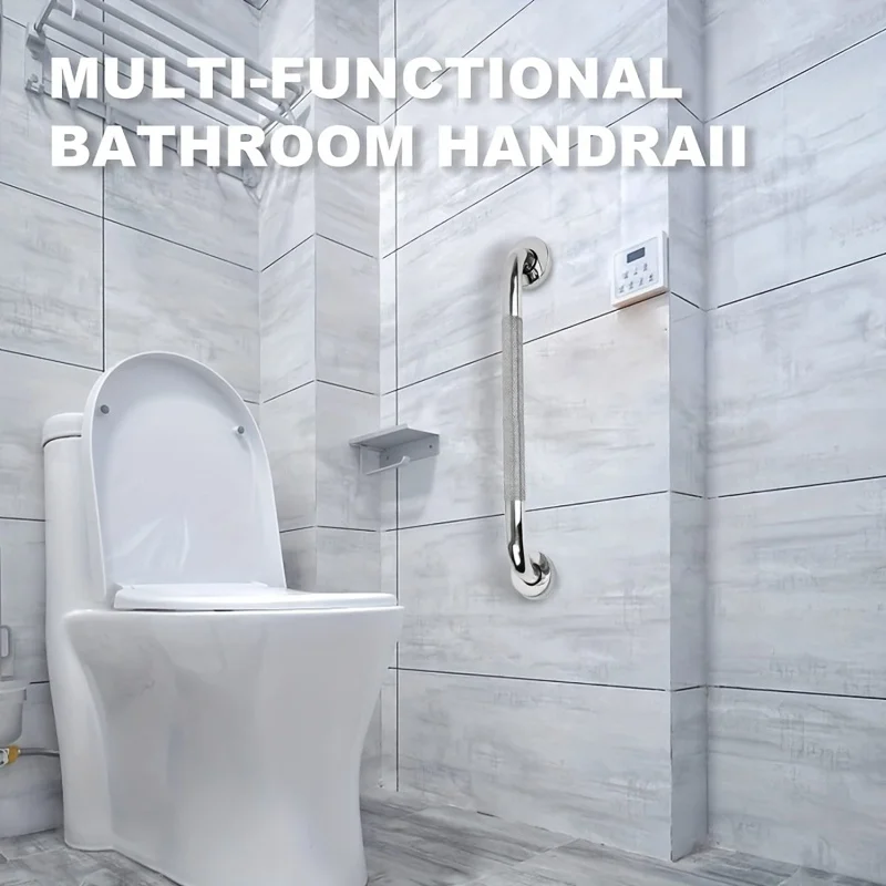 

Stainless Steel Bathroom Safety Handrails , Sturdy Construction, Durable Handrail, Support Rail