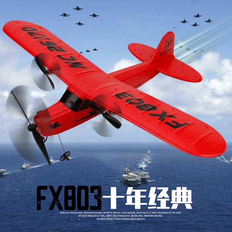 FX803 2.4GHZ 2CH RC simulação Cessna planador modelo aeronave de controle remoto asa fixa EPP espuma aeronaves brinquedos infantis