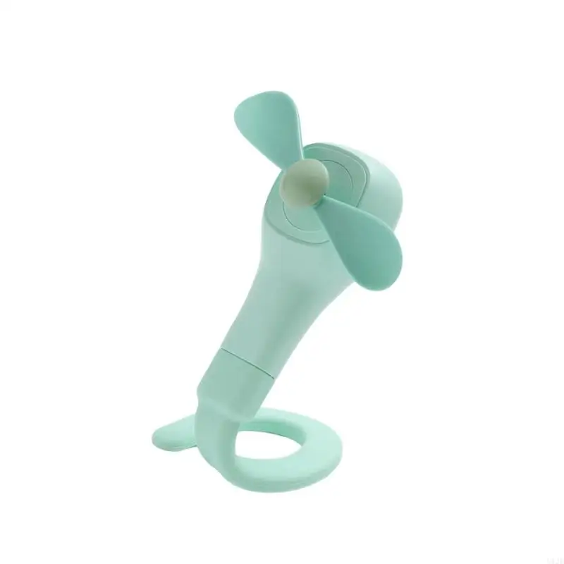 U1JE Travel Friendly Crollers Fan Fan Гибкий монтажный вентилятор Перезаряжаемый охлаждающий вентилятор Пластинка Текстура, для