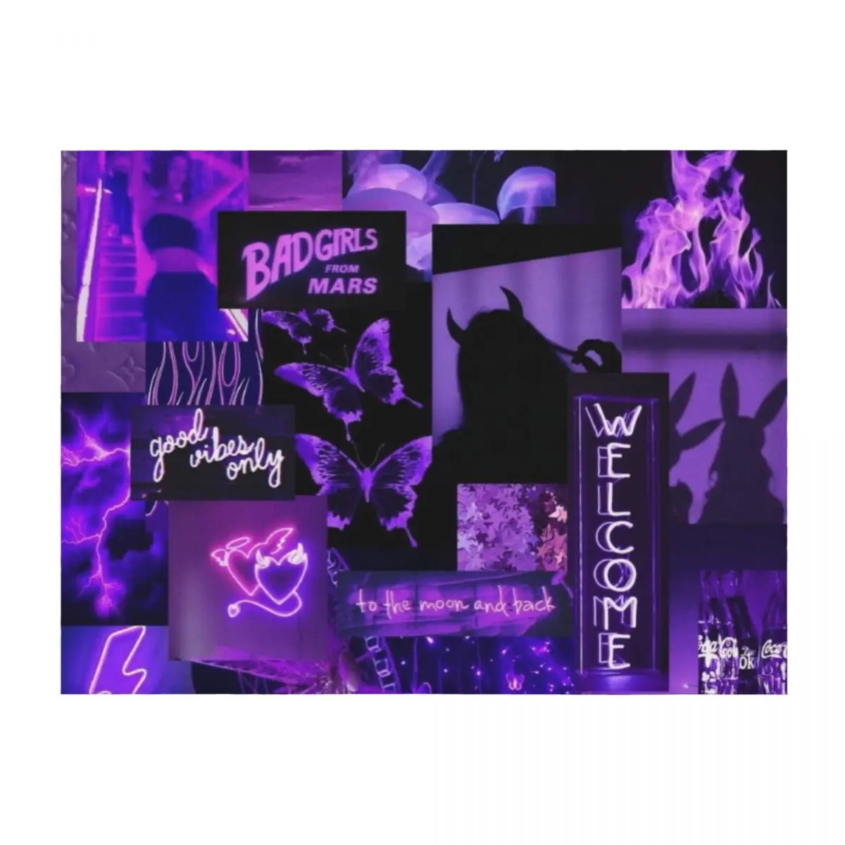 

DARK PURPLE girl aesthetic Throw Blanket For Sofa Thin Tourist Picnic Soft Blankets