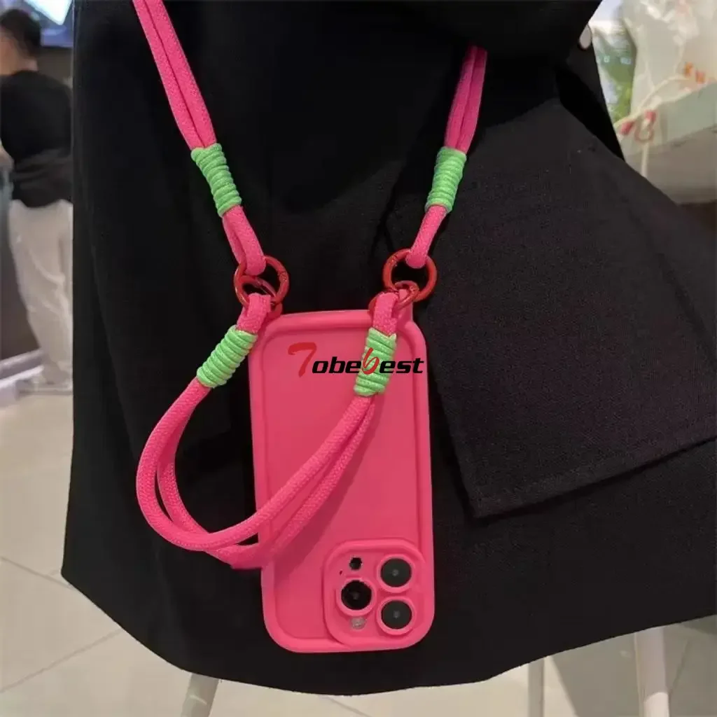 Wrist Strap Crossbody Lanyard Necklace Silicone Case For OnePlus 12 11 8T 10R 11R 12R ACE 2 3 4 3V 2T CE2 CE4 Cover