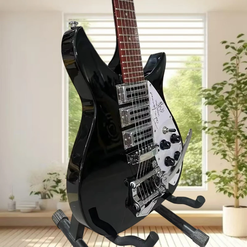 34 Inch Electric Guitar Black 325 Rosewood Neck HHH Double Shake British Rock Artifact White Protective Board Free Delivery