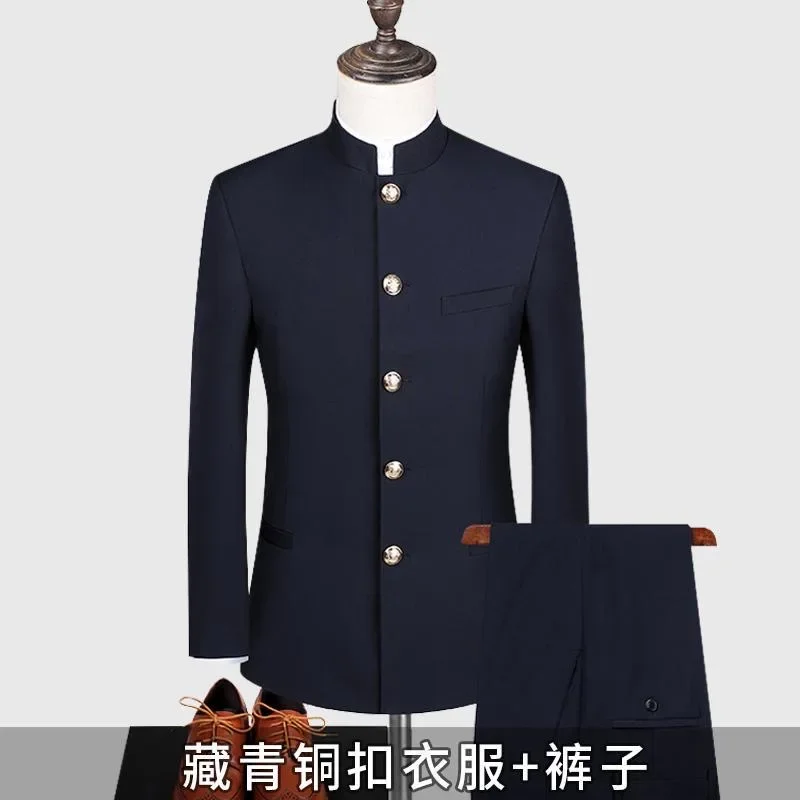 966Chinese style men's suits, stand-up collar suit jackets, Chinese dress chorus