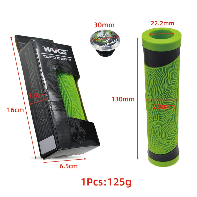 グリップ 自転車 ハンドルグリップ マウンテンバイクグリップ グリップエンド ウェイク-人間工学に基づいた,滑り止め,ハンドル付き,マウンテンバイク用,MTB bmx用の自転車ハンドルバーロック