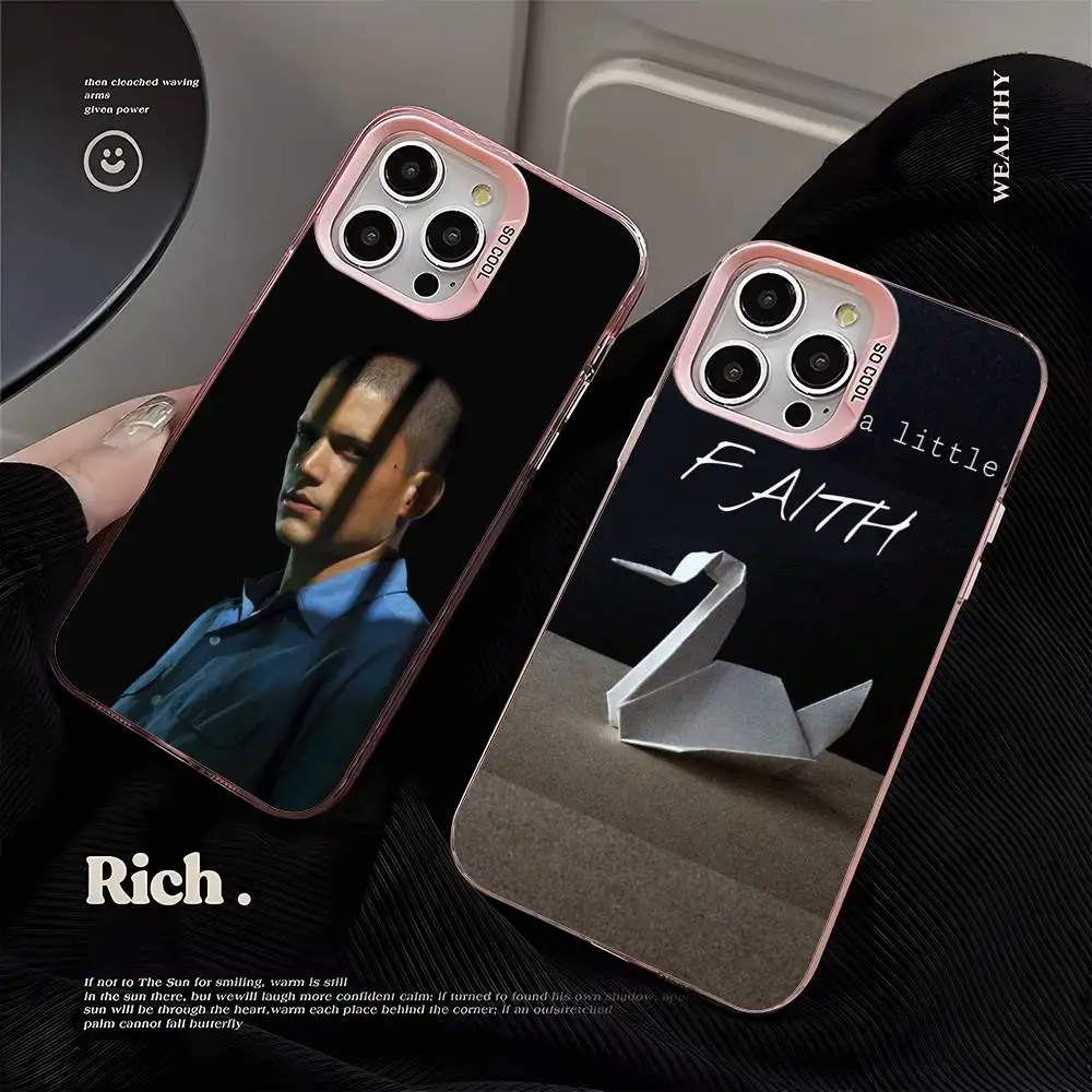 

Prison Break Just Have A Little Faith Phone Case For iPhone 16,15,14,13,12,11,Mini,Pro,SE,MAX,plus,Pink Matte Silicone Cover