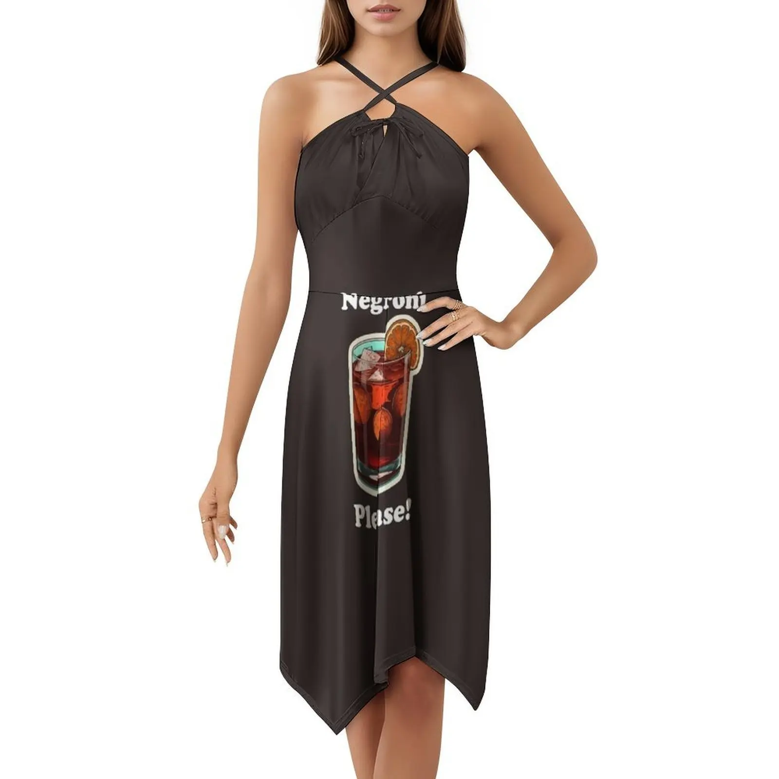 

Negroni Please Женское уличное платье в стиле хип-хоп с графическим принтом Клубная одежда Negroni Коктейльный бар Вечеринка для празднования женщин