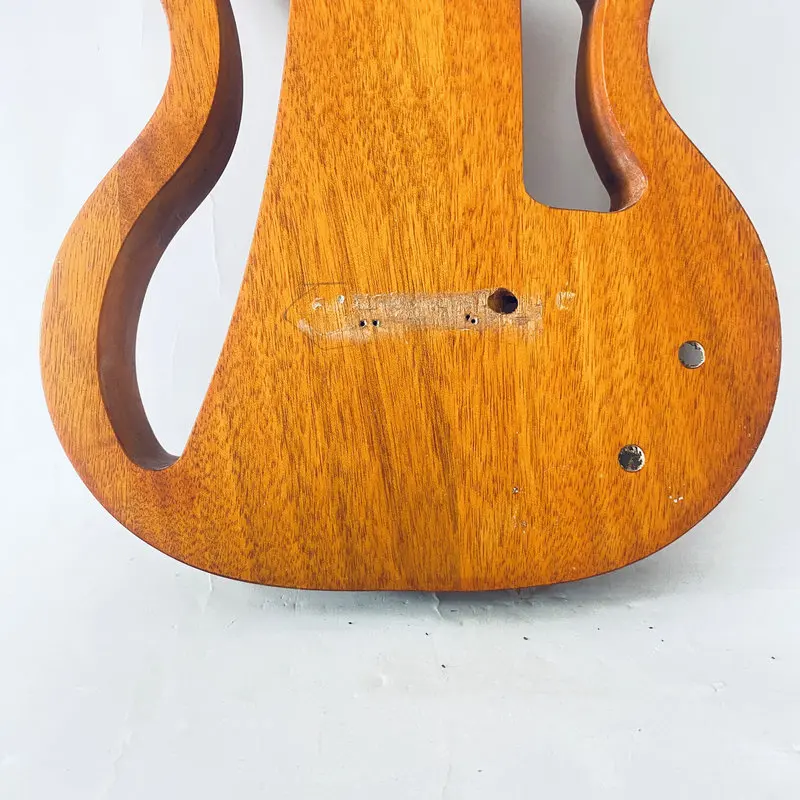 EB369 MINI Guitar Body Nature Color for Electric Ukulele Body DIY Replace Custom Order Solid Redwood