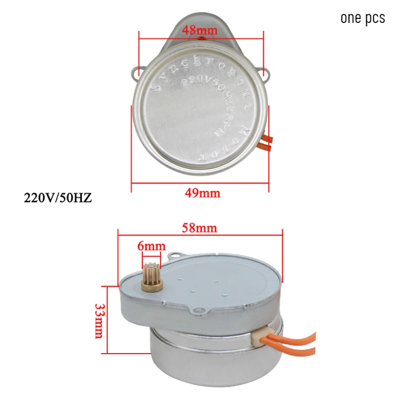 1PCS AC220V Synchronous Motor for Central Air Conditioning HVAC & Freezer Voltage Zone Valve Replacement 50Hz 5RPM