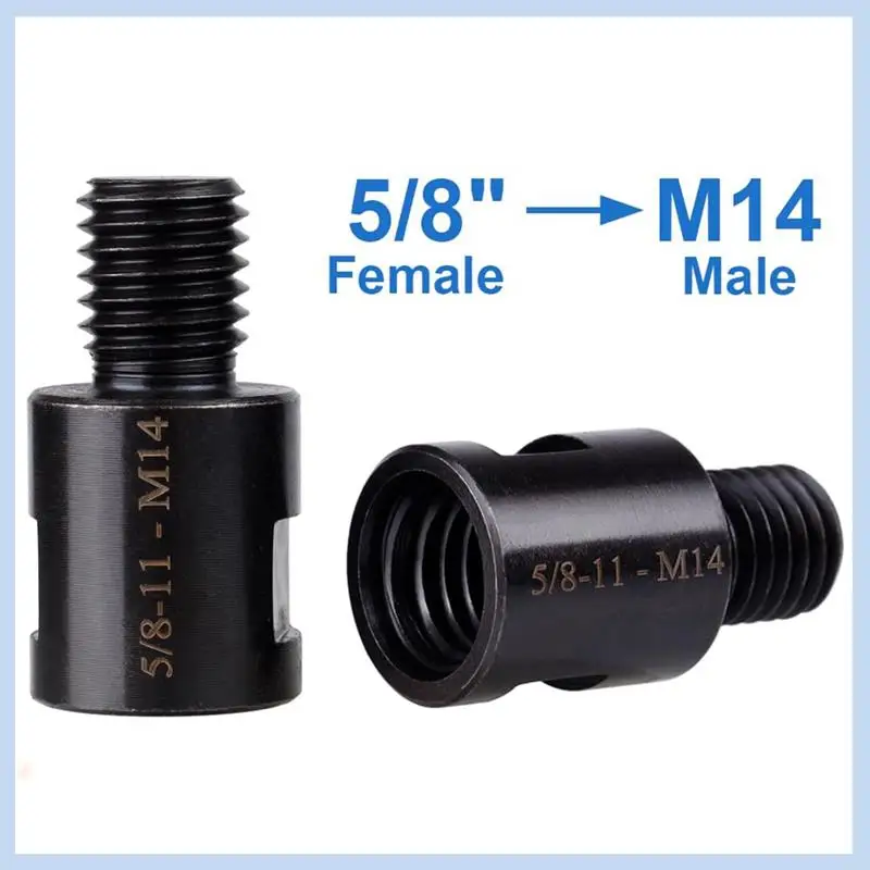 

MLGB-2Pcs 5/8 Inch-11 To M14 Adapter Angle Grinder Thread Converter Adapter Shaft Connector For Diamond Core Drill Bits