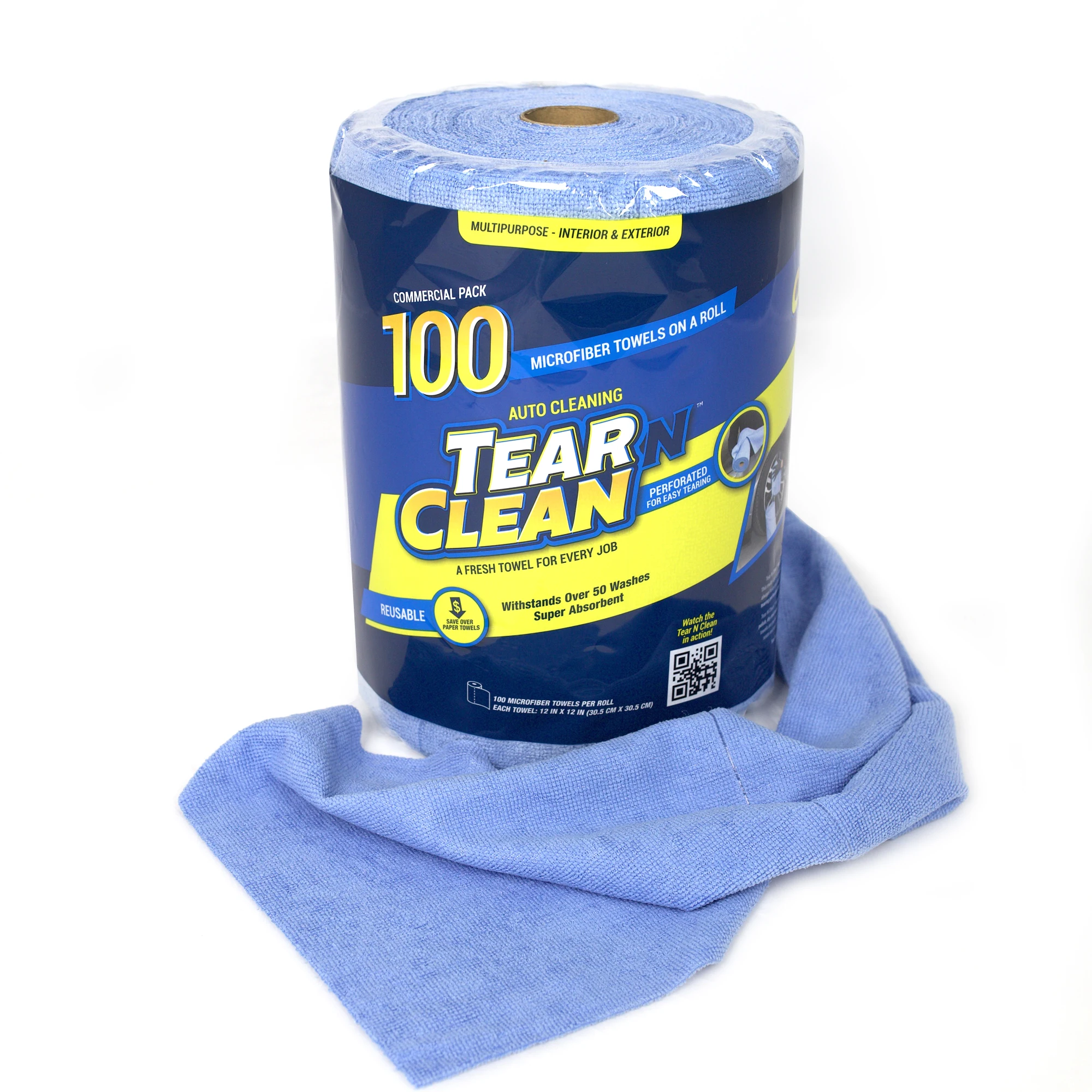

Reusable microfiber towels easy tear design 12x12 inches pack of 100 tear n clean style