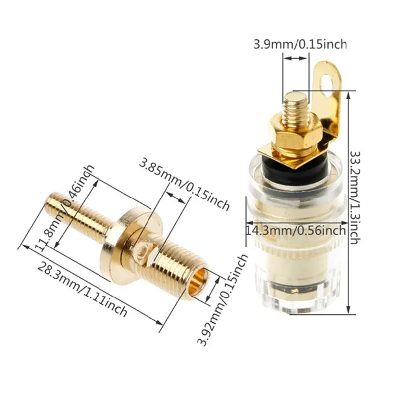 Binding Post Banana Plug Connector Audio Jack Socket For Amplifier Speaker Terminal Board Gold Plated Consumer Electronics