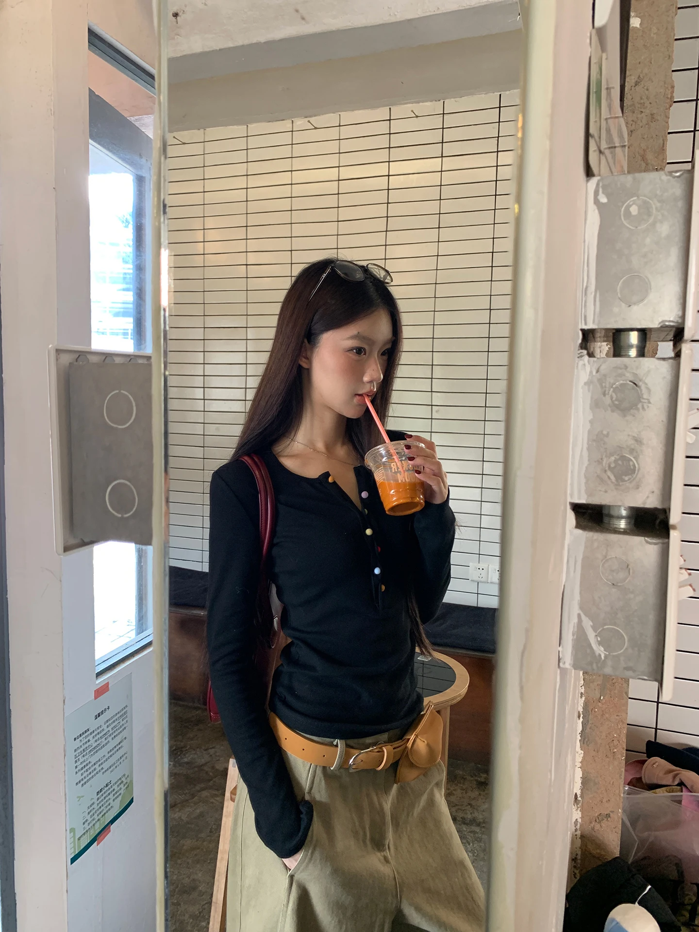 

Футболка Slim Fit Long Sve Bla, женская футболка с базовым слоем, внутренняя одежда для поездок на работу, высококачественная смесь хлопка и спандекса