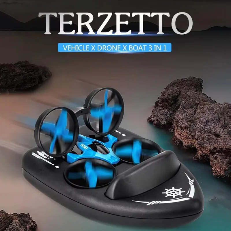 H36F Mini Headless Mode Drone Water  Land and Air Three Mode Multi-function Waterproof Ship Drone for KId