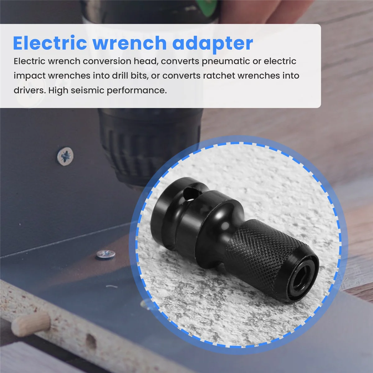 ABKL 1/2 Inci Persegi Ke 1/4 Inci Hex Ratchet Socket Wrench Socket Adapter Spanner Set Drive Converter Impact Tool