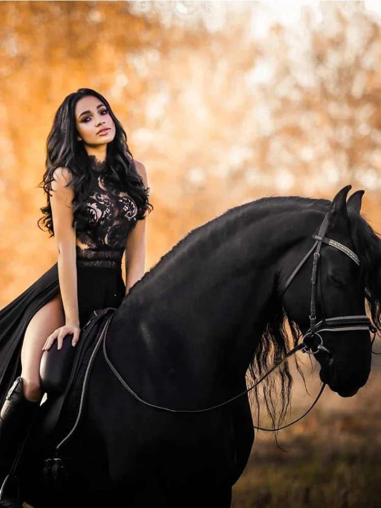 

Elegant Party Evening Maxi Dresses for Women 2024 See Through High Split Red Lace Dress Sexy Backless Black Long Summer Dress