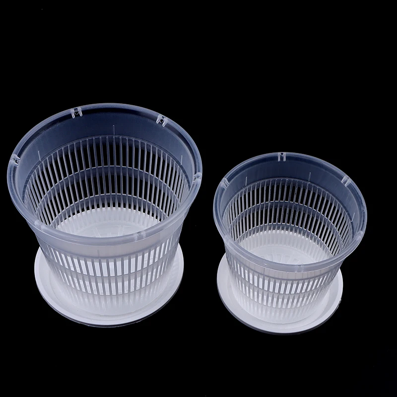 Mesh Pot Root Control Orchidee Ademende Groei Container Met Tray Drainage Gat Orchidee Pot Tuin Tuin Plastic Pot