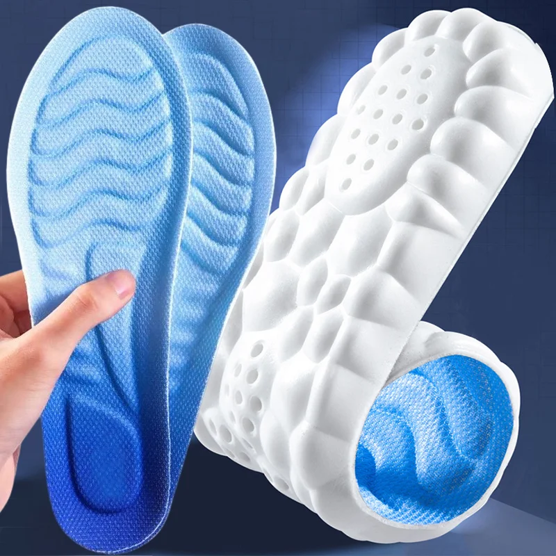 4D Cloud Technologie Sport Inlegzolen Voor Schoenen Pu Zool Zachte Ademend Schokabsorptie Kussen Running Orthopedische Zorg Inlegzolen