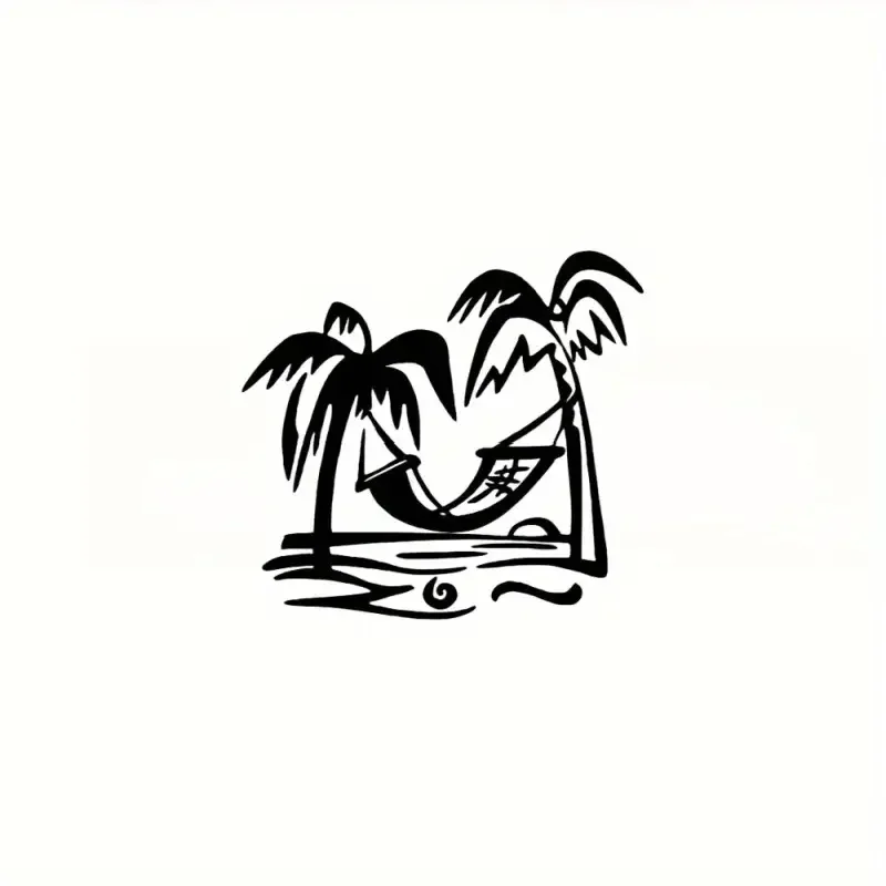 Beach Palm Tree Decal Car Sticker Luggage Sticker For Car