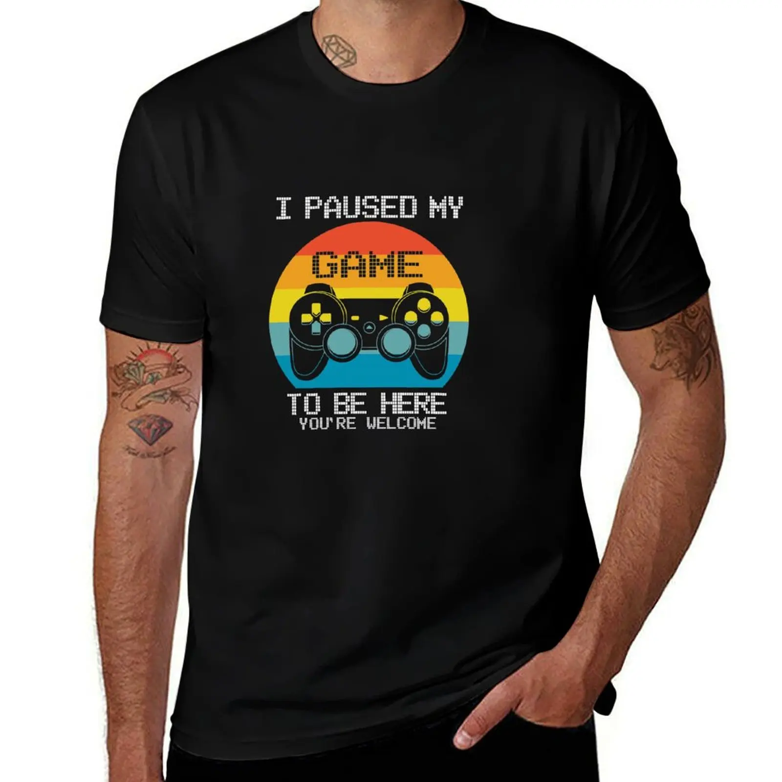 I paused my game T-Shirt Casual Loose Daily Wear T-Shirt