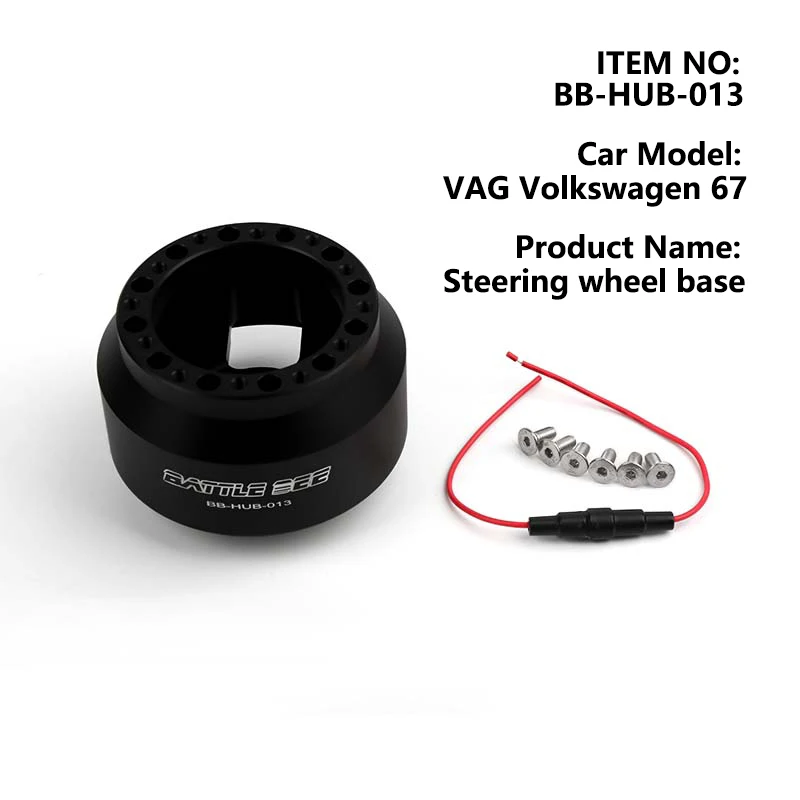 

Steering Wheel Boss Kit Hub Adapter Car Refit Kit Steering Wheel Connector Base Adapter For VAG Golf MK6 MK7 BB-HUB-013