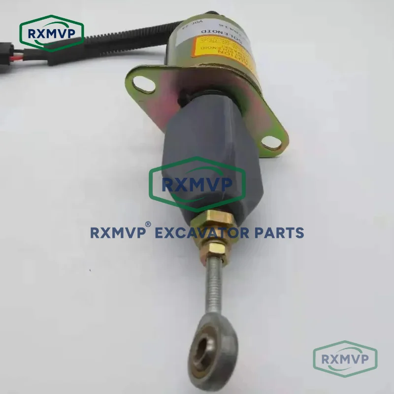 3970416 Fuel Stop Shutoff Solenoid Valve 24V Fits Excavator 6CT Diesel Engine Parts