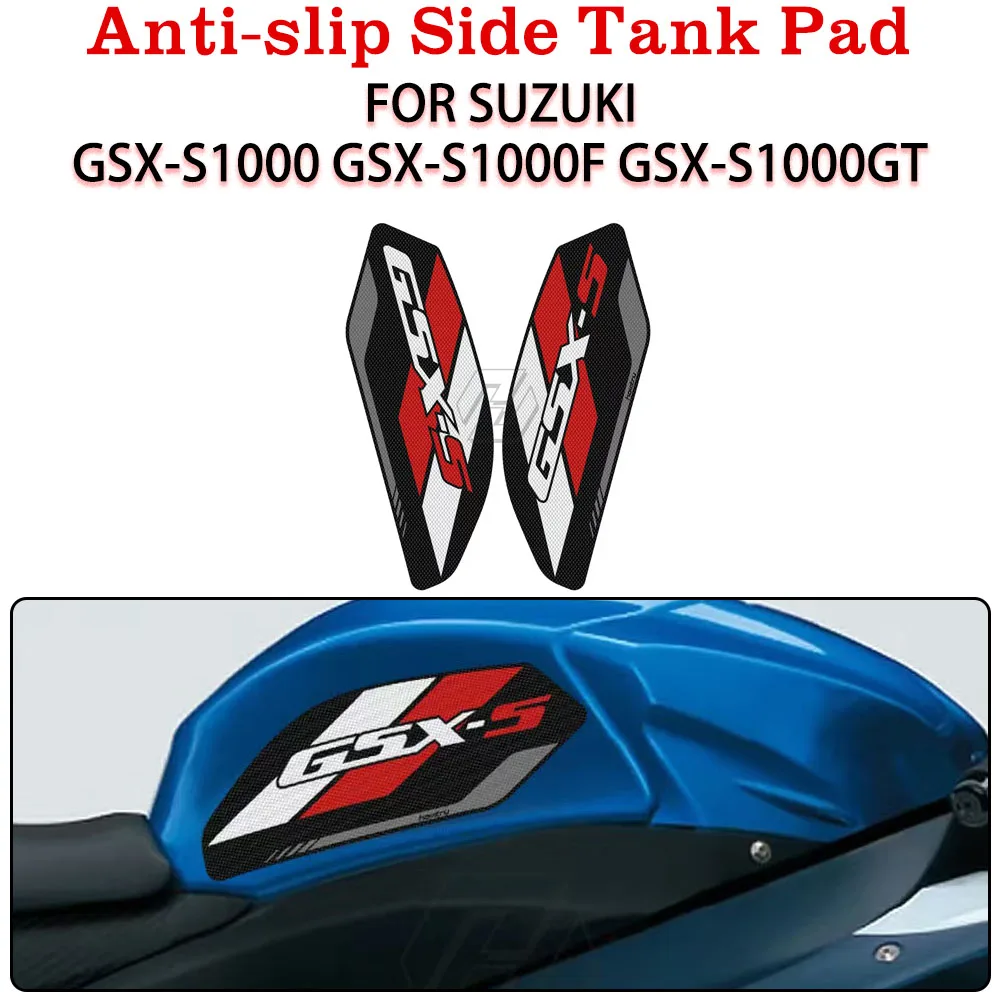 

For SUZUKI GSX-S1000 GSX-S1000F GSX-S1000GT 2015-2020 2022 Motorcycle Anti-slip Side Tank Pad Protection Knee Grip Mat Stickers