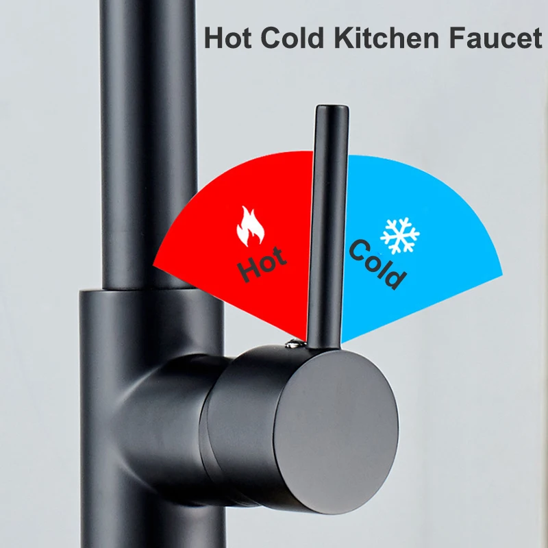 Black Touch Spring Kitchen Mixer Faucets Quality Brass Hot Cold Pull Out Kitchen Mixer Taps Smart Sensor Touch Kitchen Faucet