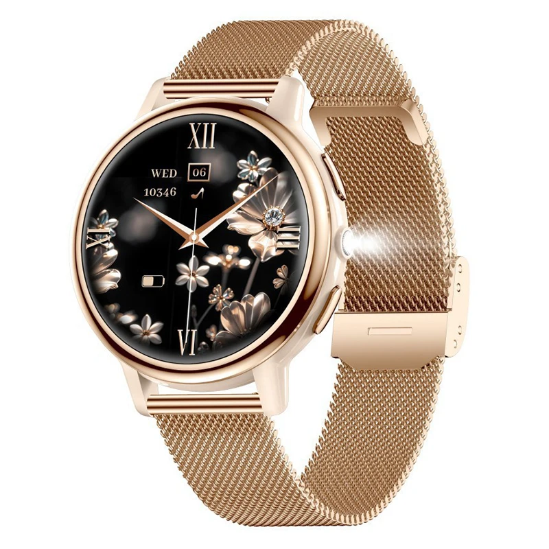 

AK88 Luxury Ladies Smart Watch Women Wrist Watches with Flashlight Smartwatches Electronic Wristwatch Smartband Fitness Bracelet