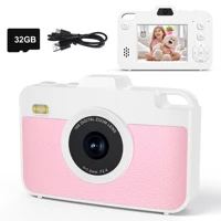 Cámara de fotografía para niños de 16X 48MP, lente Dual frontal y trasera, grabadora de vídeo Digital para niños y niñas, cámara para principiantes y Selfie