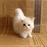 Cute Simulation Cat Plush Toys Soft Stuffed Kitten Model Fake Cat Realist Animals For Kids Girls Birthday Valentine's Day Gift 6
