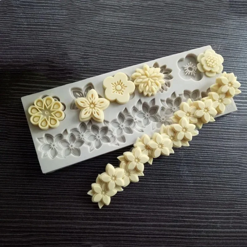 Silicone Molds For Baking Chocolate Fondant Jelly Candy Cake Decoration Baking Tools Flowers Resin Art Moulds