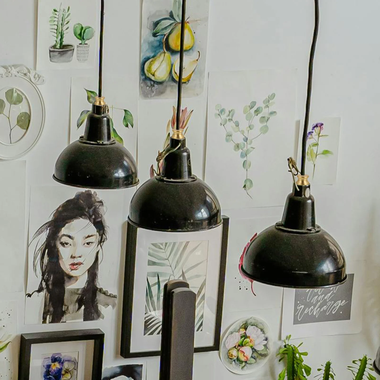 

Brass Lamp Cup E14/E27 Socket Holder Metal Light Fixture Finial Table Lamp Base Diy Lampshade Part Retro Wall Ceiling