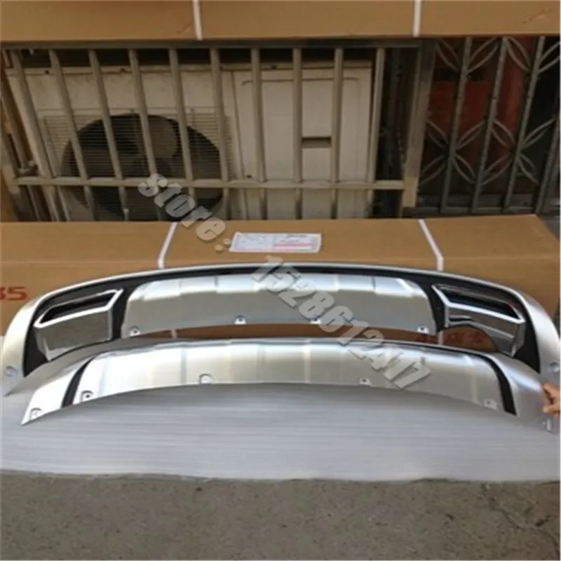 ABS Chrome Front+Rear bumper cover trim plastic  Bumper bars front and rear bumper for 2011-2017 Kia Sportager