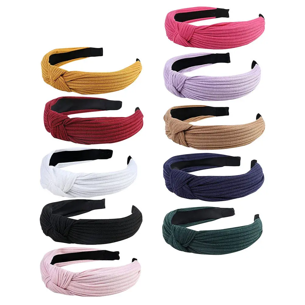 

10pcs Wide-Brimmed Knitting Craft Headbands Simple Style Hairband For Women Girl Hair Tied Decor Comfortable Skin-Friendly Hair