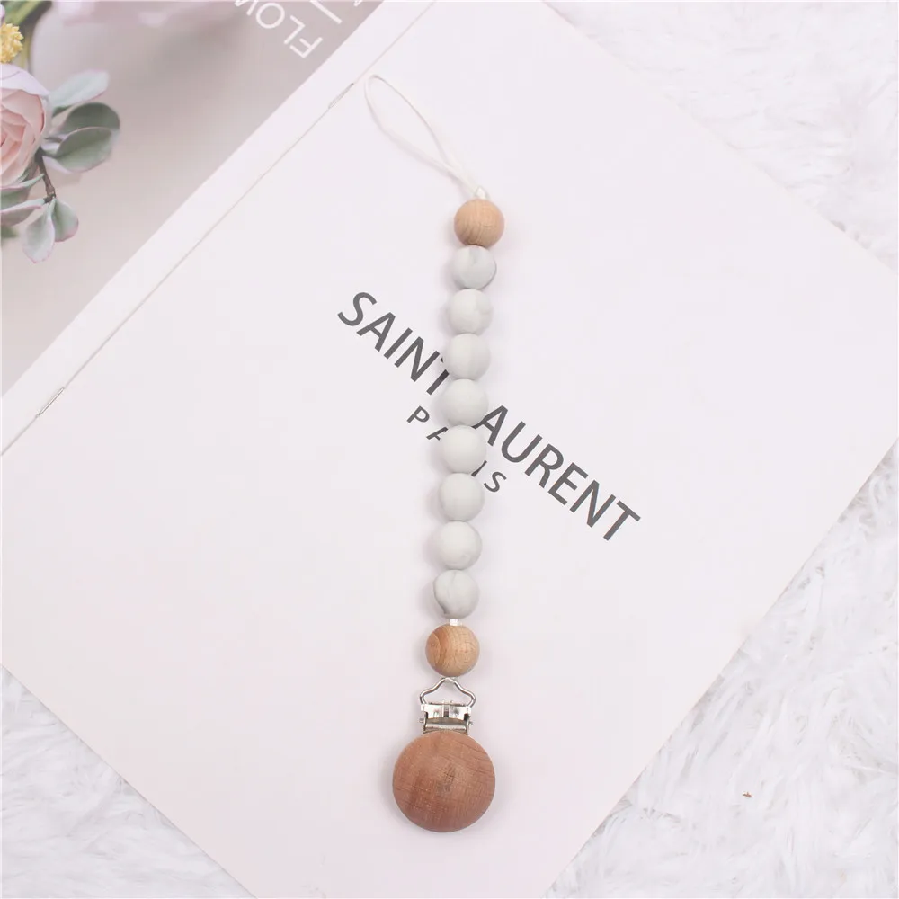 INS Pacifier Chain Food Grade Silicone Pacifier Pendant Gum Anti Drop Chain Baby Grinding Toy Bebe Pacifier Clips Baby Toys