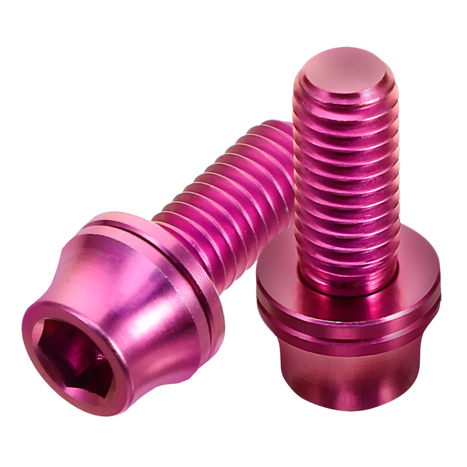 

2 Sets Bike Water Cage Bolts Titanium Alloy Holder Screws Washer Lightweight Durable Secure Mounting Hardware M5 Replacement
