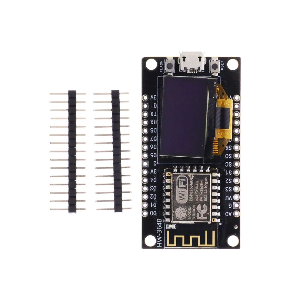 NodeMCU Development Board with 0.96‘’ OLED Display,CH340,ESP-12E WiFi Module,Micro Type-c USB for Arduino/Micropython ESP8266