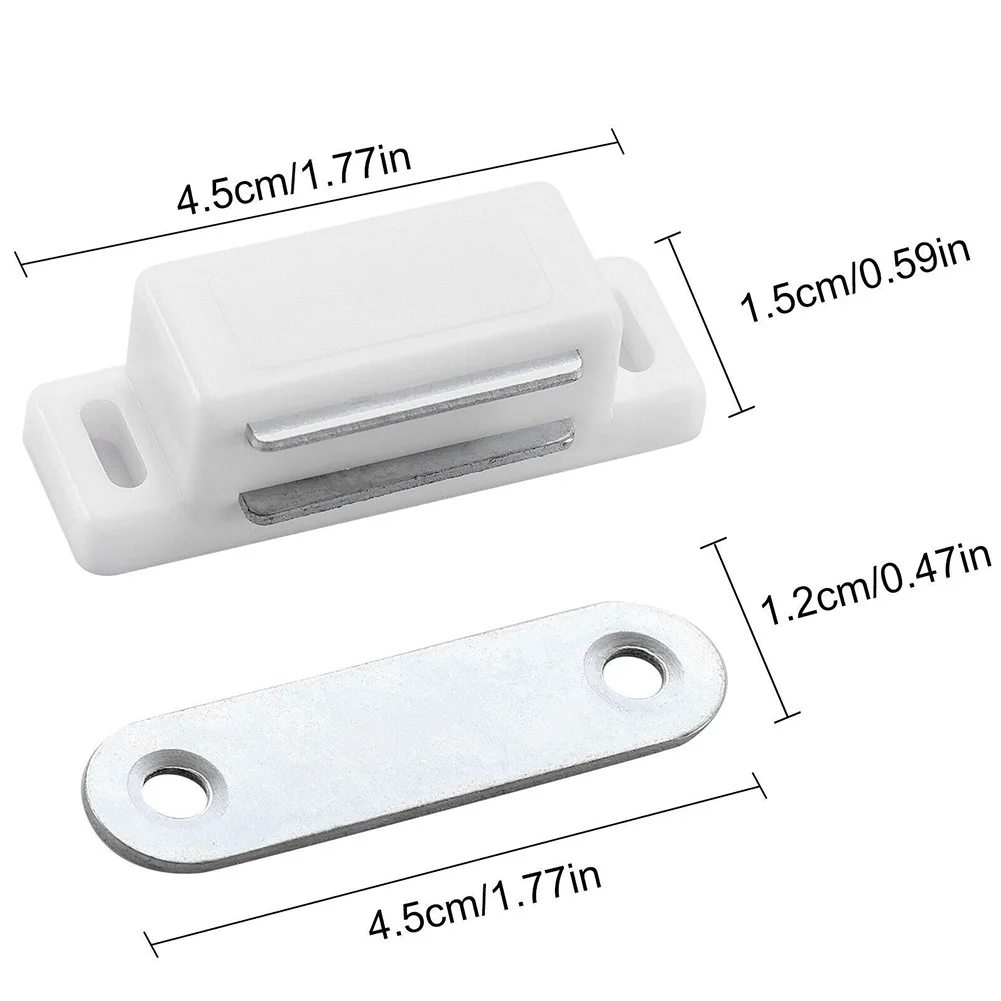 Door Closers Magnetic Catches Magnetic White 4.5cm 6PCS Cabinet Cabinet Latches Door Catch Heavy Duty Brand New