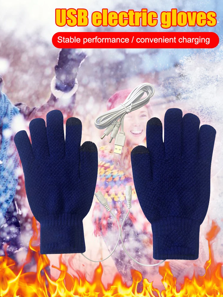 ساخنة الحياكة قفازات كاملة الأصابع يندبروف قفازات التدفئة الكهربائية المحمولة درجة حرارة ثابتة جهاز تدفئة محمول