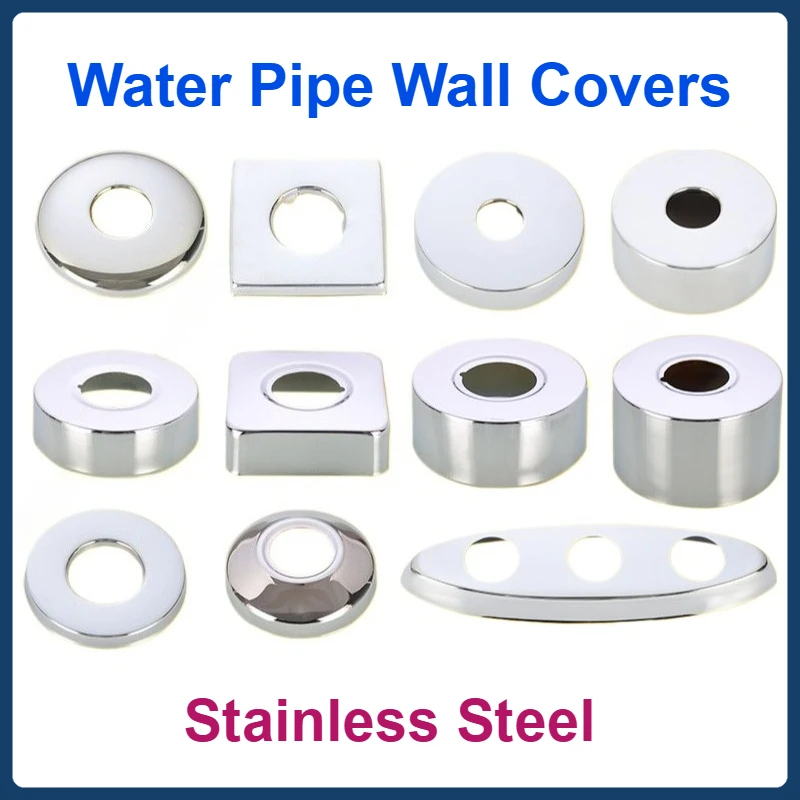 

Multi-Size Shower Faucet Angle Valve Pipe Decorative Cover Stainless Steel Water Pipe Wall Covers Kitchen Bathroom Accessories