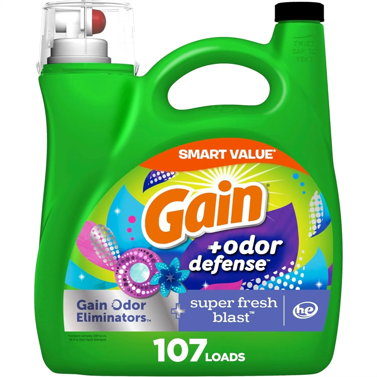 

Liquid Laundry Detergent, Super Fresh Blast Scent, 107 Loads, HE Compatible