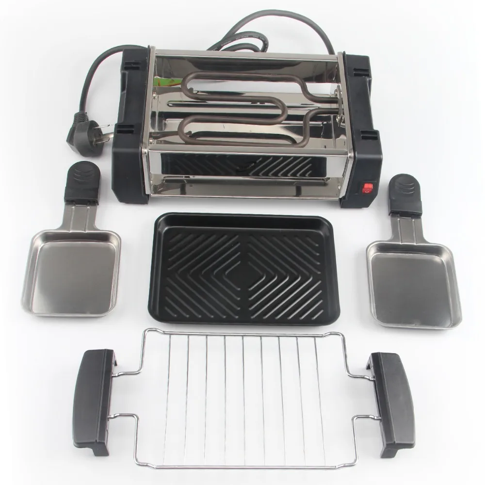 راكليت باربيكيو كهربائية غير لاصقة لشخصين ، شواية شواء بدون دخان ، من من دون دخان