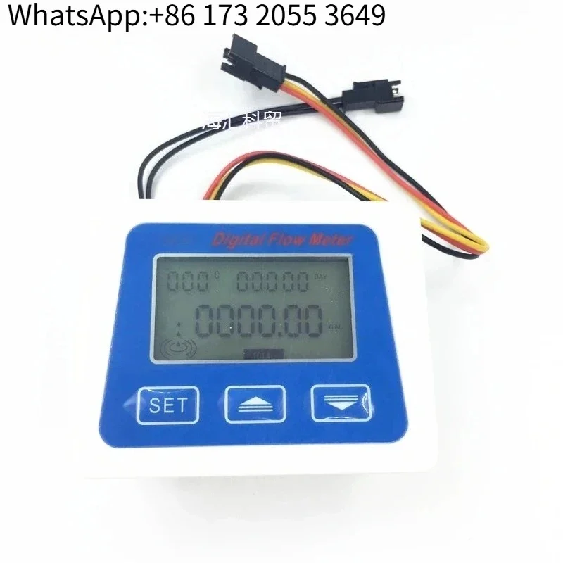 Digital Water Flow Meter with 2/3-Point PE Pipe Sensor, Intelligent Flow and Temperature Monitor  Water Purifier and RO System