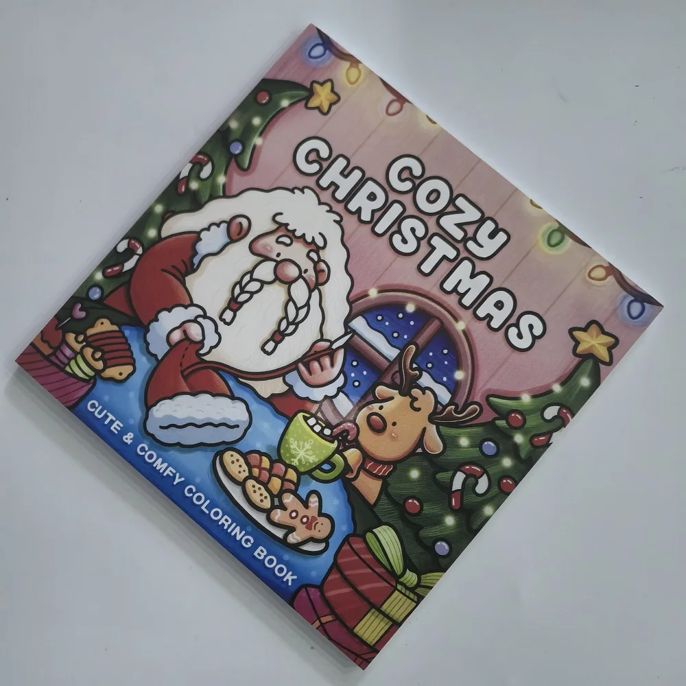 Удобная рождественская книжка-раскраска: идеально подходит и осознанное развлечение! Идеальный родителей - склеивание/погружающий цвет. на Рождество и праздники