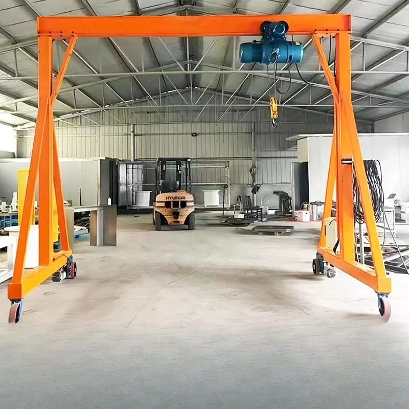 

Небольшой электрический мобильный кран дверного типа для вождения, изготовленная на заказ безрельсовая простая портальная рама